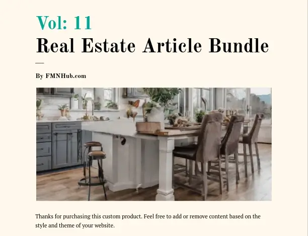 Real Estate Articles Sample